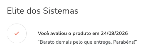 Review na Hotmart do curso Elite dos Sistemas